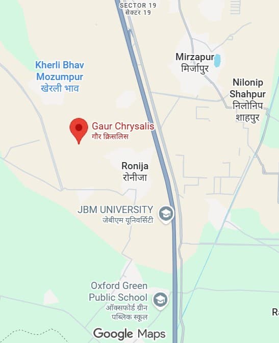 Gaurs Chrysalis Location Map